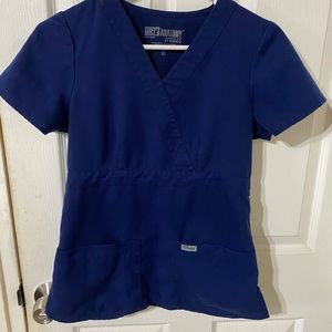 Grey’s Anatomy Barco navy blue scrub top XS
